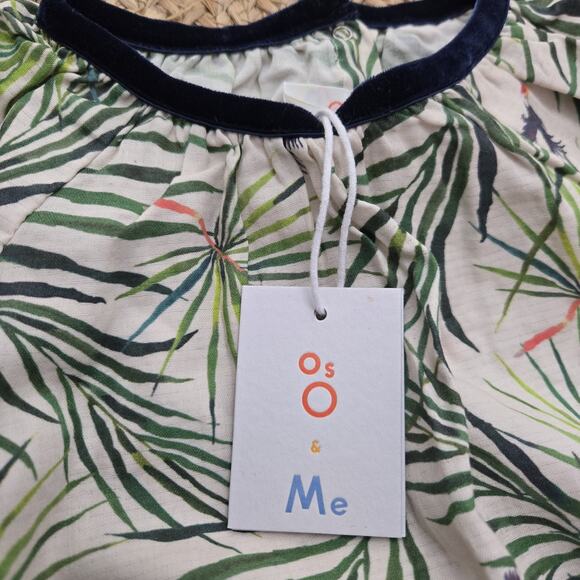 OSO & ME Tropical Jumpsuit Overalls 2T NEW!! Palm Beach Summer - Picture 5 of 6